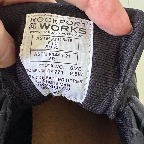 Rockport Works “Pulse Tech” Size 9.5 Wide Women Black Comp toe Sneaker - Picture 9 of 13